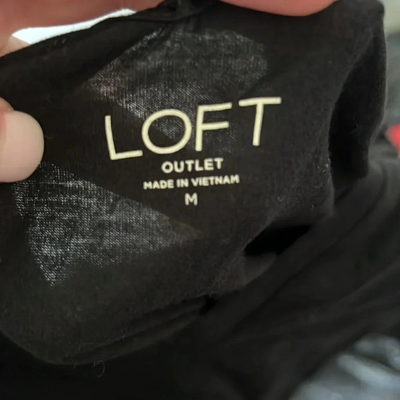 Loft Black 3/4 length Sleeve Top tie back - Picture 3 of 4